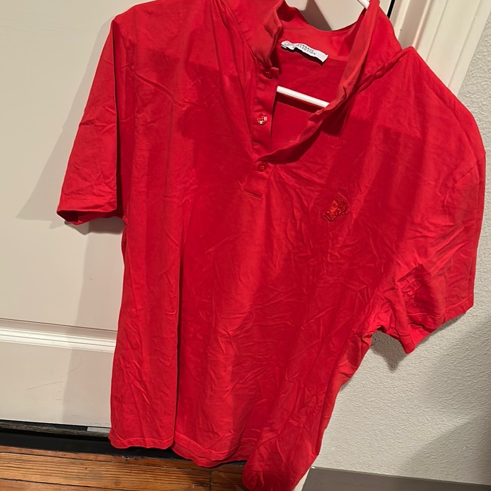 Red Versace Polo Shirt